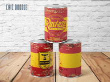 Load image into Gallery viewer, Radiator Springs Rusty Oil Tin Can Wrappers | DIGITAL | Printable | Instant Download | 10.5x4&quot;
