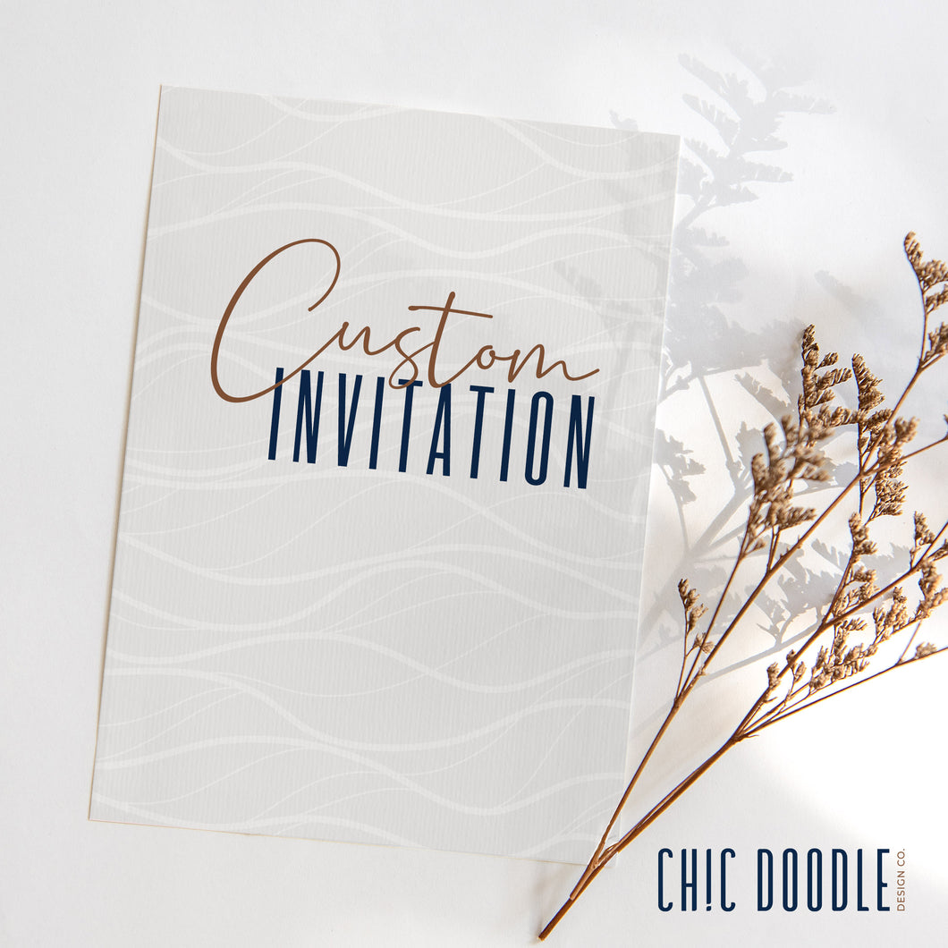 CUSTOM Invitation, Cards and Invitations, Custom Invite, Invitation Design, Printable Digital File, Custom Design