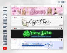 Load image into Gallery viewer, Custom YouTube Channel Branding Package | Animated Intro | End Cards | Watermark | Banner
