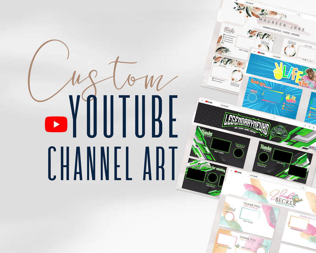 Custom YouTube Channel Branding Package | Animated Intro | End Cards | Watermark | Banner